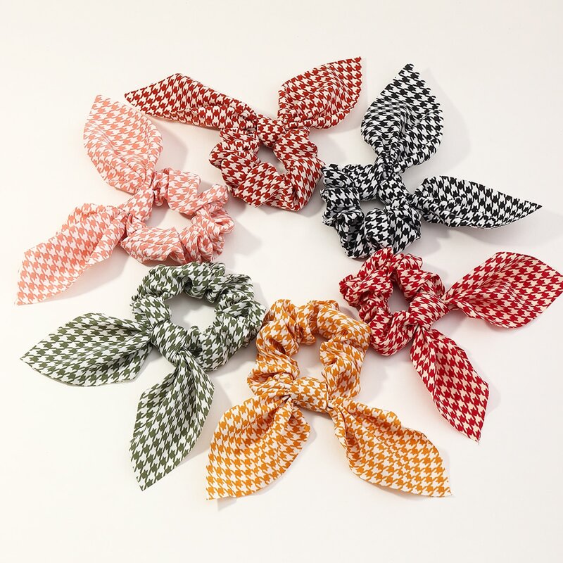 

6pcs Houndstooth Hair Tie, Multicolor