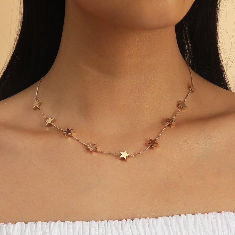 

Star Decor Necklace, Gold