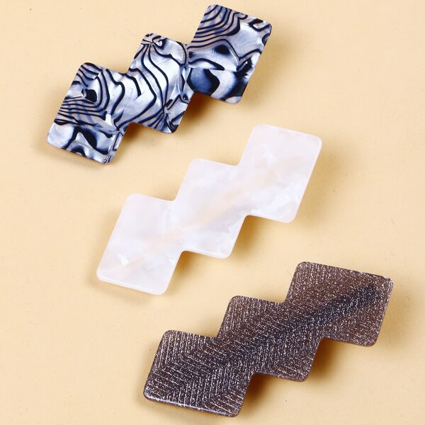 

3pcs Minimalist Hair Clip, Multicolor