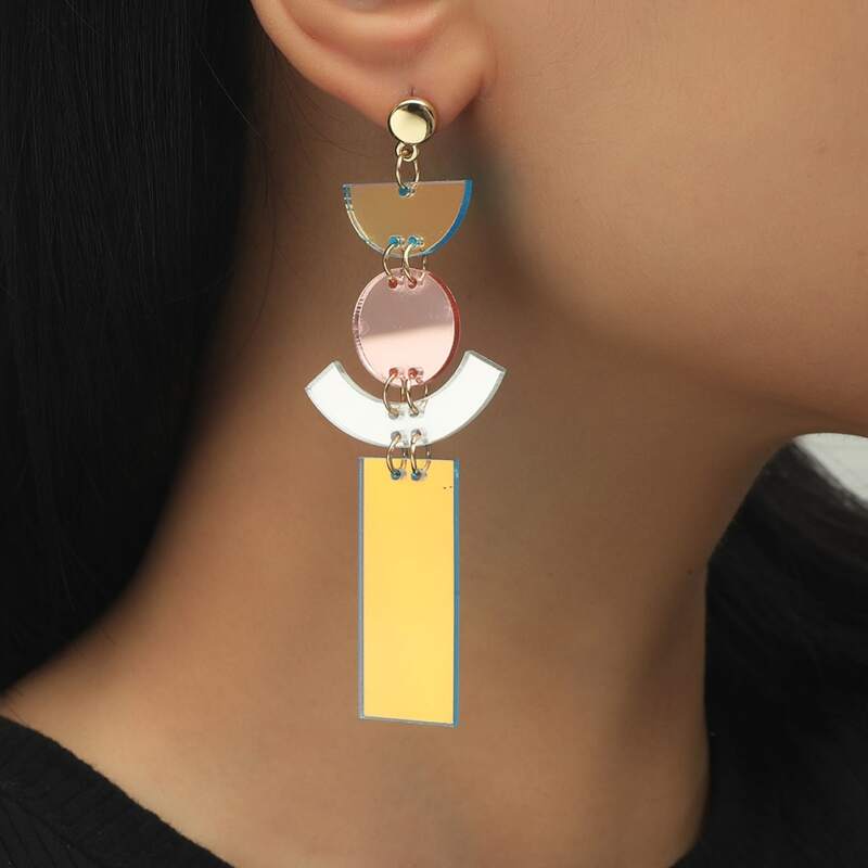 

Geo Design Earrings, Multicolor