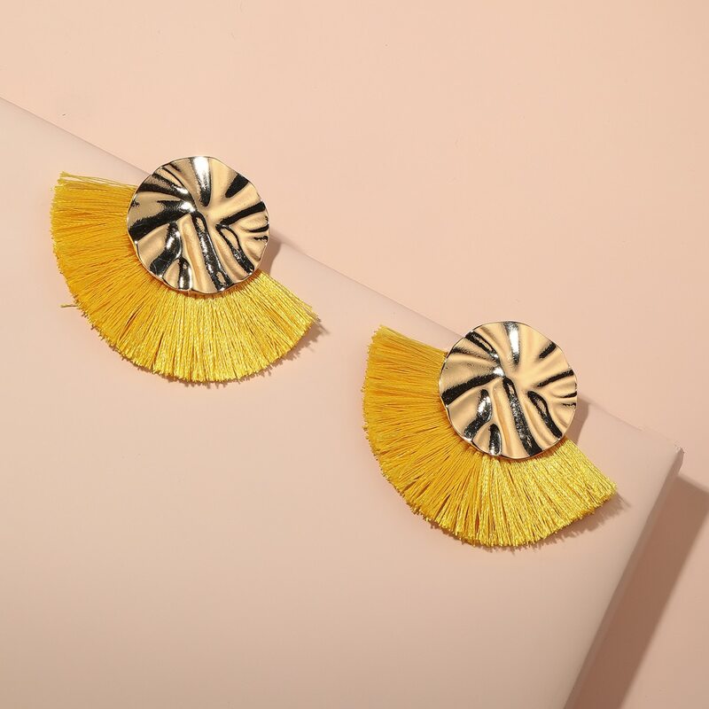 

Tassel Decor Earrings, Yellow