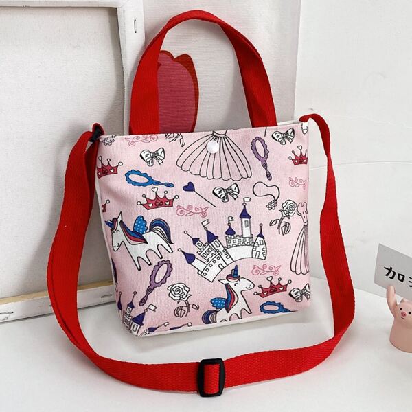 

Girls Allover Graphic Satchel Bag, Multicolor