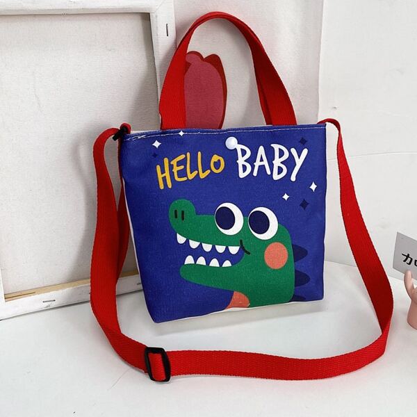 

Boys Letter & Dinosaur Graphic Satchel Bag, Multicolor