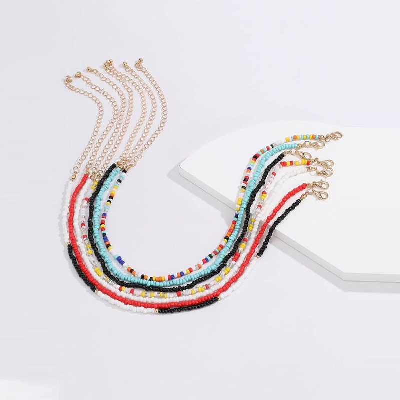 

1pc Random Beaded Necklace, Multicolor