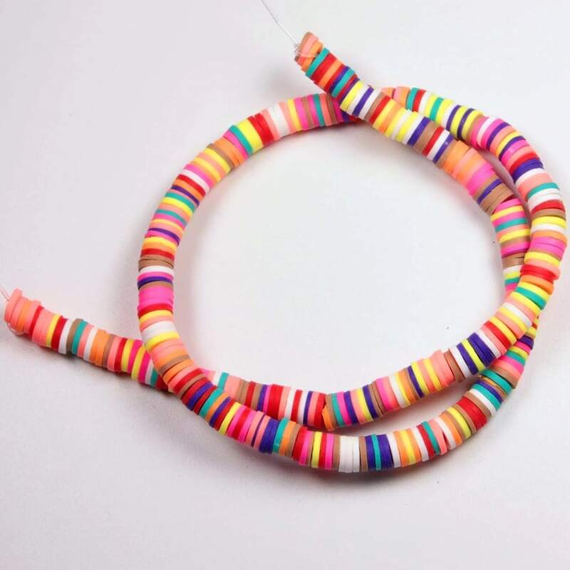 

Soft Clay Beaded DIY Bracelet, Multicolor