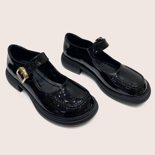 

Minimalist Mary Jane Flats, Black