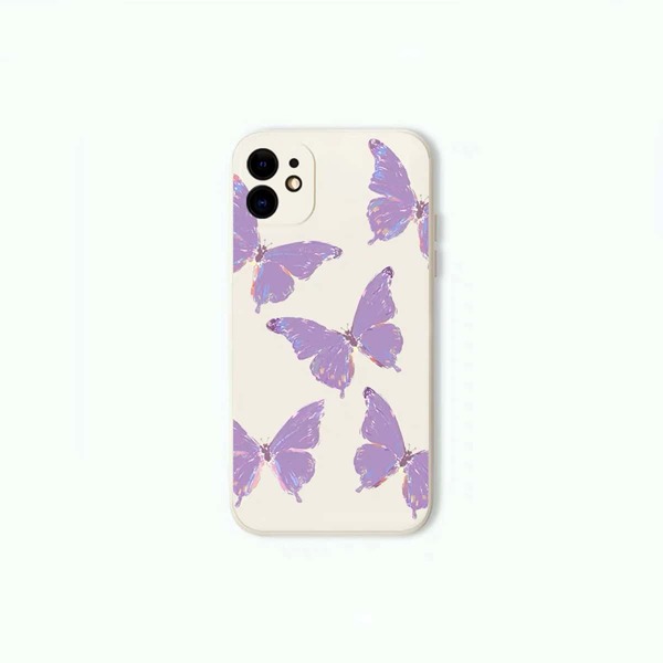 

Butterfly Print Phone Case, White