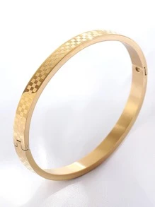 幾何細節手鐲 - 金黃色 - 查看 2