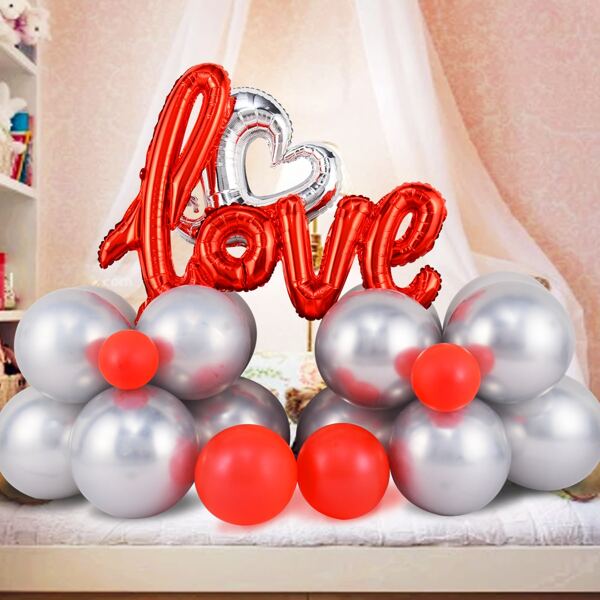

1set Letter Graphic Decoration Balloon, Multicolor