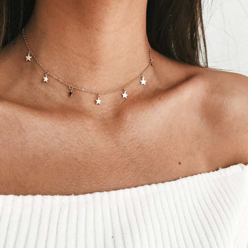

Star Decor Necklace, Gold