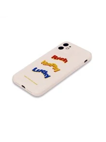 Hộp đựng điện thoại đồ họa chữ cái - trắng - Xem 3