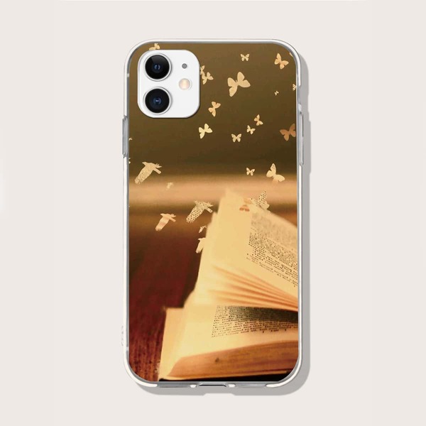 

Чехол для телефона с принтом бабочки и книги, Жёлтые
