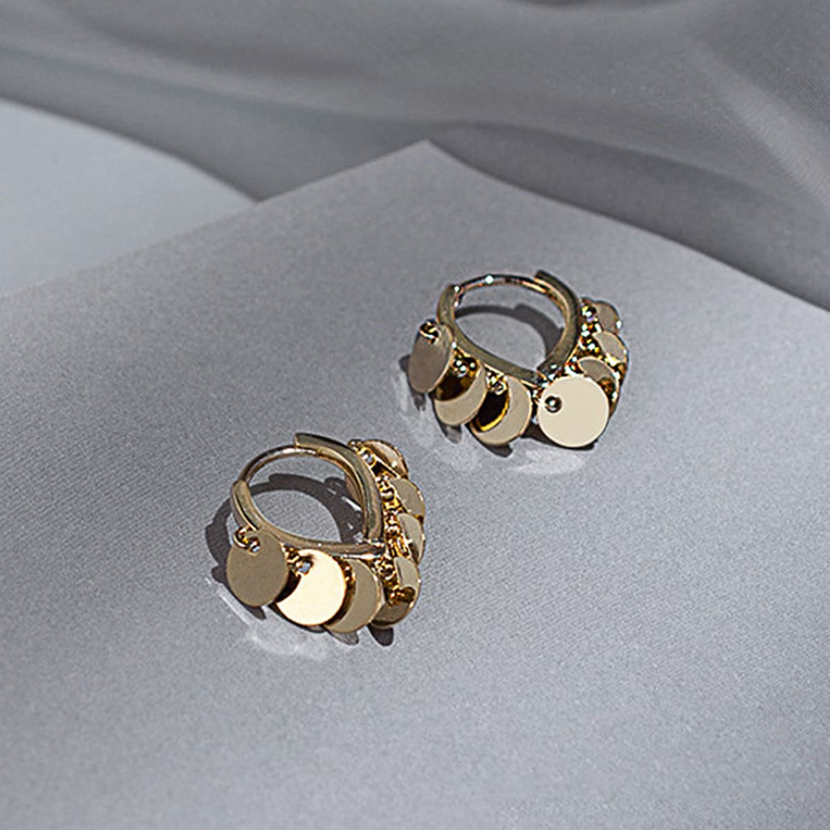 

Geo Charm Earrings, Gold