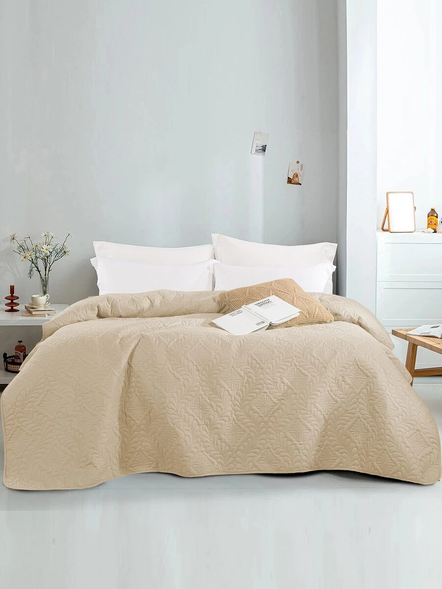 Embossed Pattern Quilt - Apricot - View 1