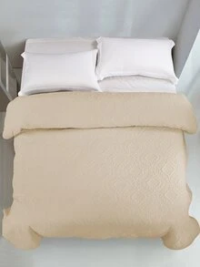 Embossed Pattern Quilt - Apricot - View 4