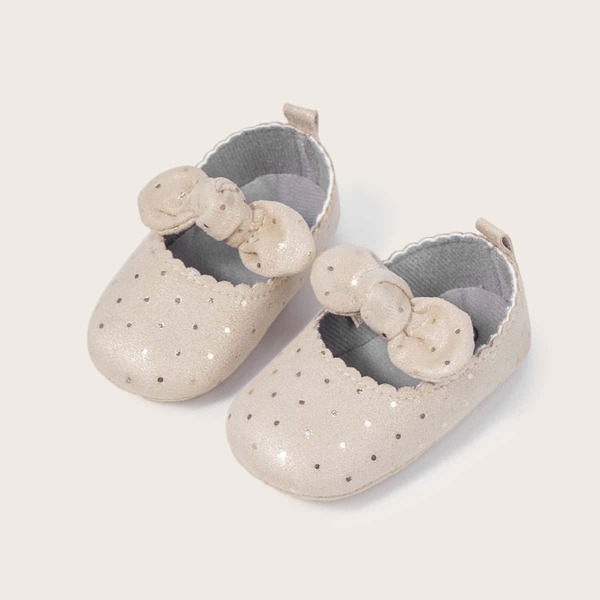 

Baby Bow Decor Hollow Out Flats, Beige