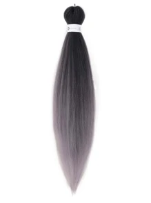 Ombre Long Straight Hairpiece - Grey - View 1