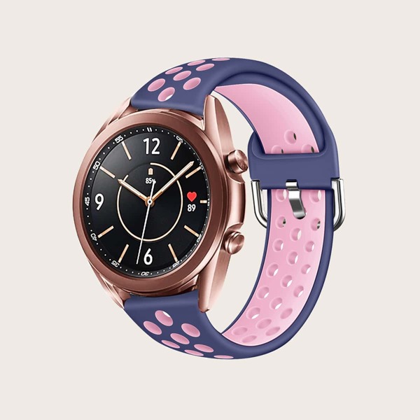 

Color Block Watchband For Samsung Galaxy Active, Navy blue