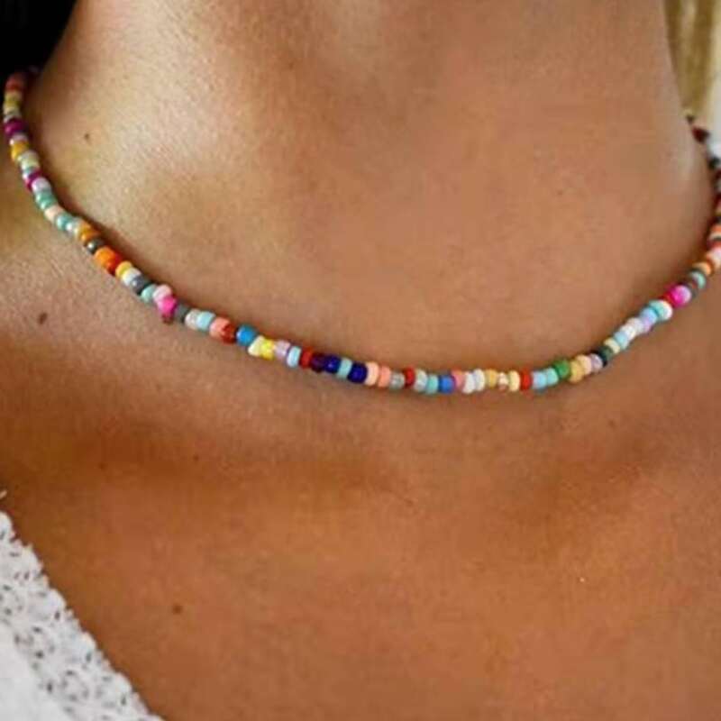 

Colorful Beaded Necklace, Multicolor