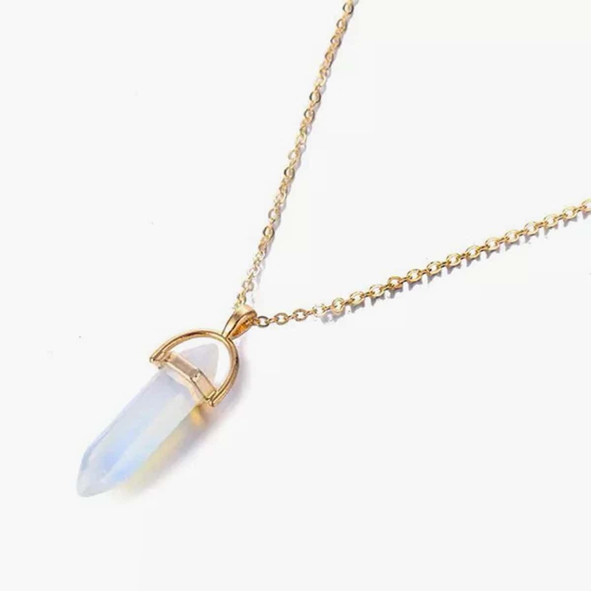 

Crystal Pendant Necklace, Clear