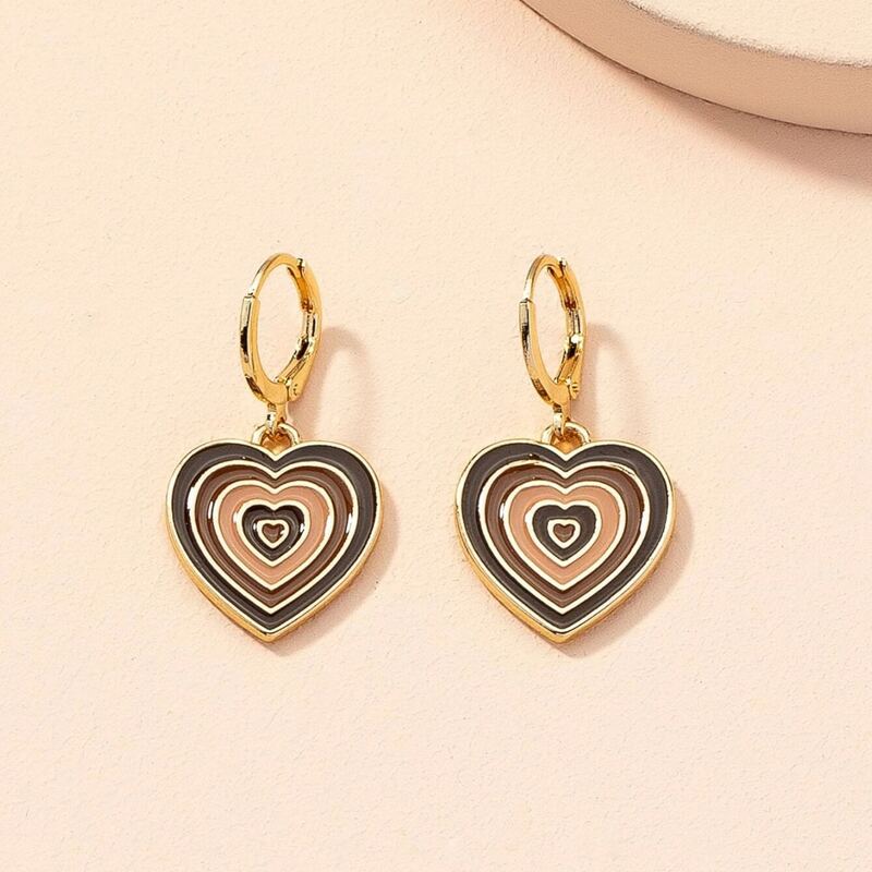 

Heart Drop Earrings, Multicolor