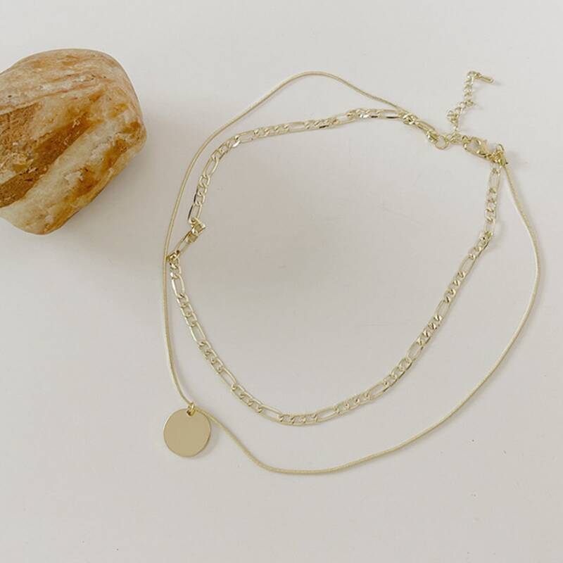 

Simple Layered Necklace, Gold