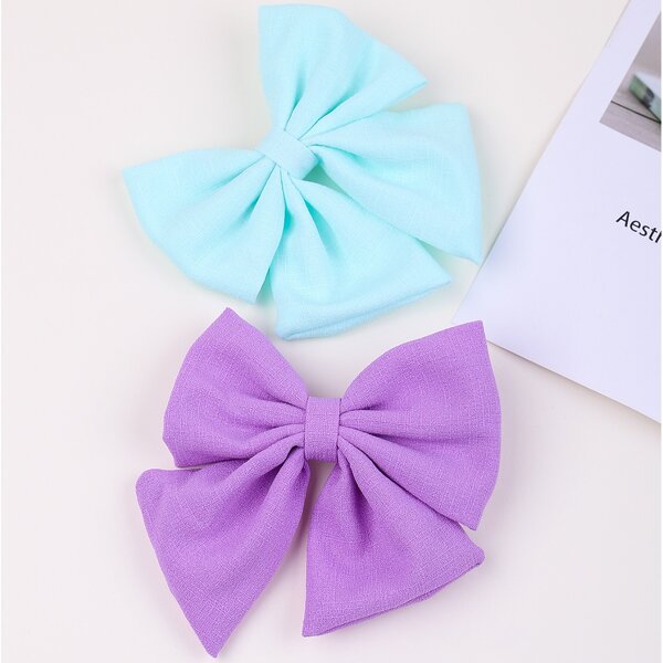 

2pcs Toddler Girls Bow Knot Hair Clip, Multicolor