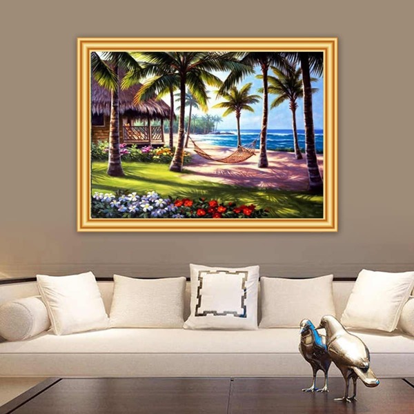 

Landscape Print DIY Diamond Unframed Painting, Multicolor