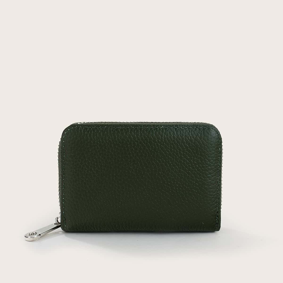 

Mini Zipper Around Purse, Green