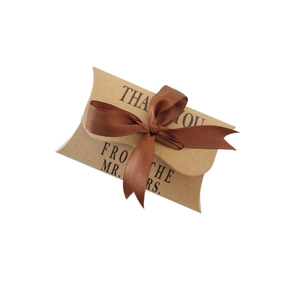 

10pcs Kraft Paper Candy Box, Camel