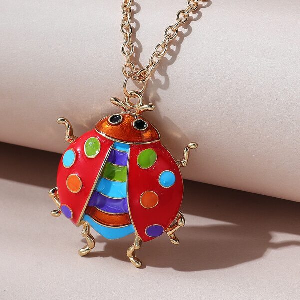 

Ladybug Charm Necklace, Multicolor