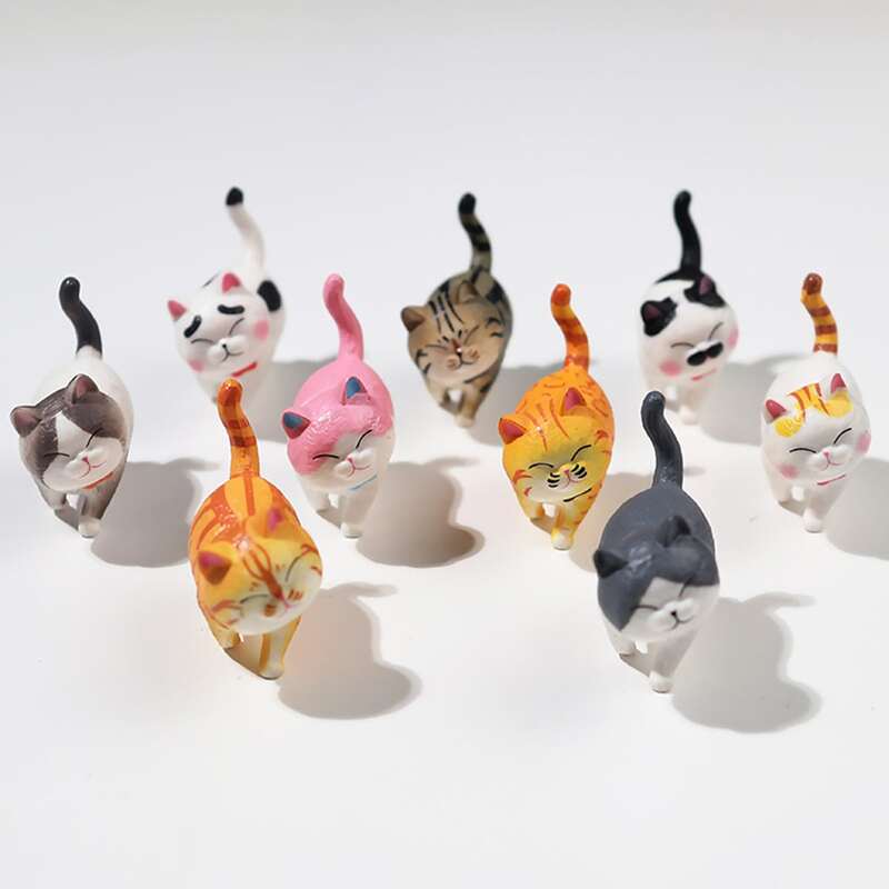 

1pc Random Color Cat Design Art Decoration, Multicolor