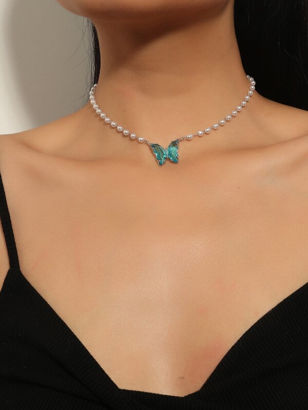 假珍珠裝飾項鍊