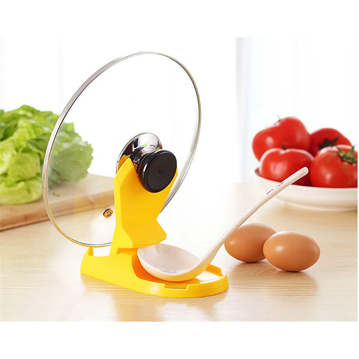 

1pc Random Multifunction Pot Lid Holder, Multicolor
