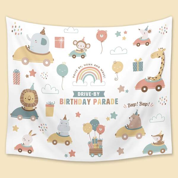 

Cartoon Graphic Kids Tapestry, Multicolor