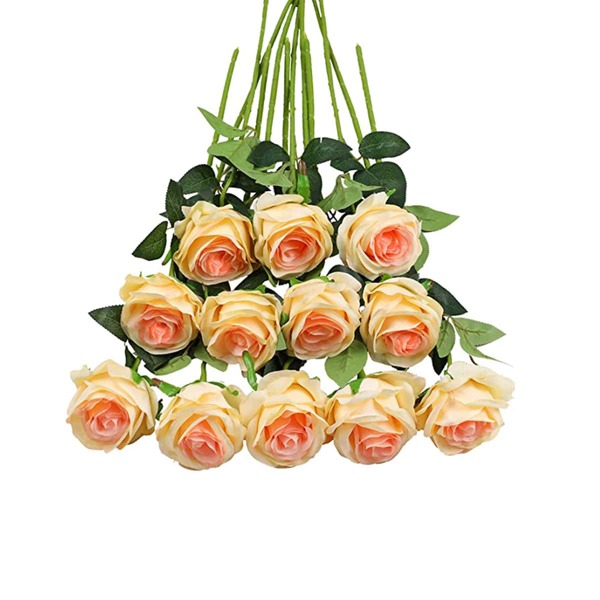 

1pc Artificial Rose, Champagne
