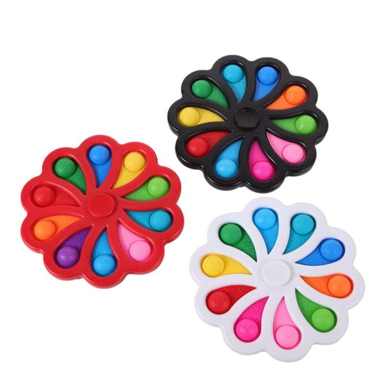 

1pc Flower Shaped Random Color Push Pop Bubble, Multicolor