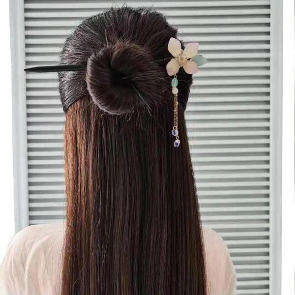 

Flower Decor Hair Pin, Multicolor