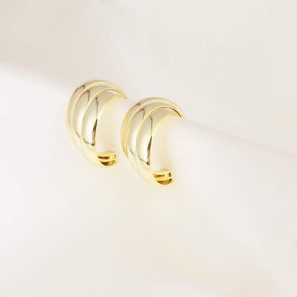 

14K Gold Plated Open Hoop Earrings