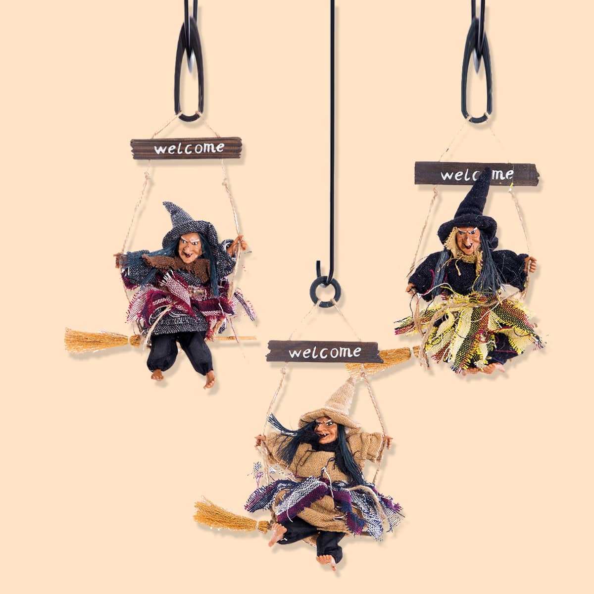 

1pc Random Halloween Witch Hanging Decoration, Multicolor