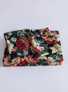 Bộ chăn bông hoa không có chất liệu - Nhiều màu - Xem 3