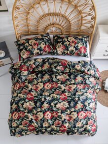 Bộ chăn bông hoa không có chất liệu - Nhiều màu - Xem 5