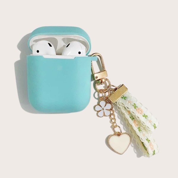 

Чехол для Airpods с цветок & с сердечком, Синий