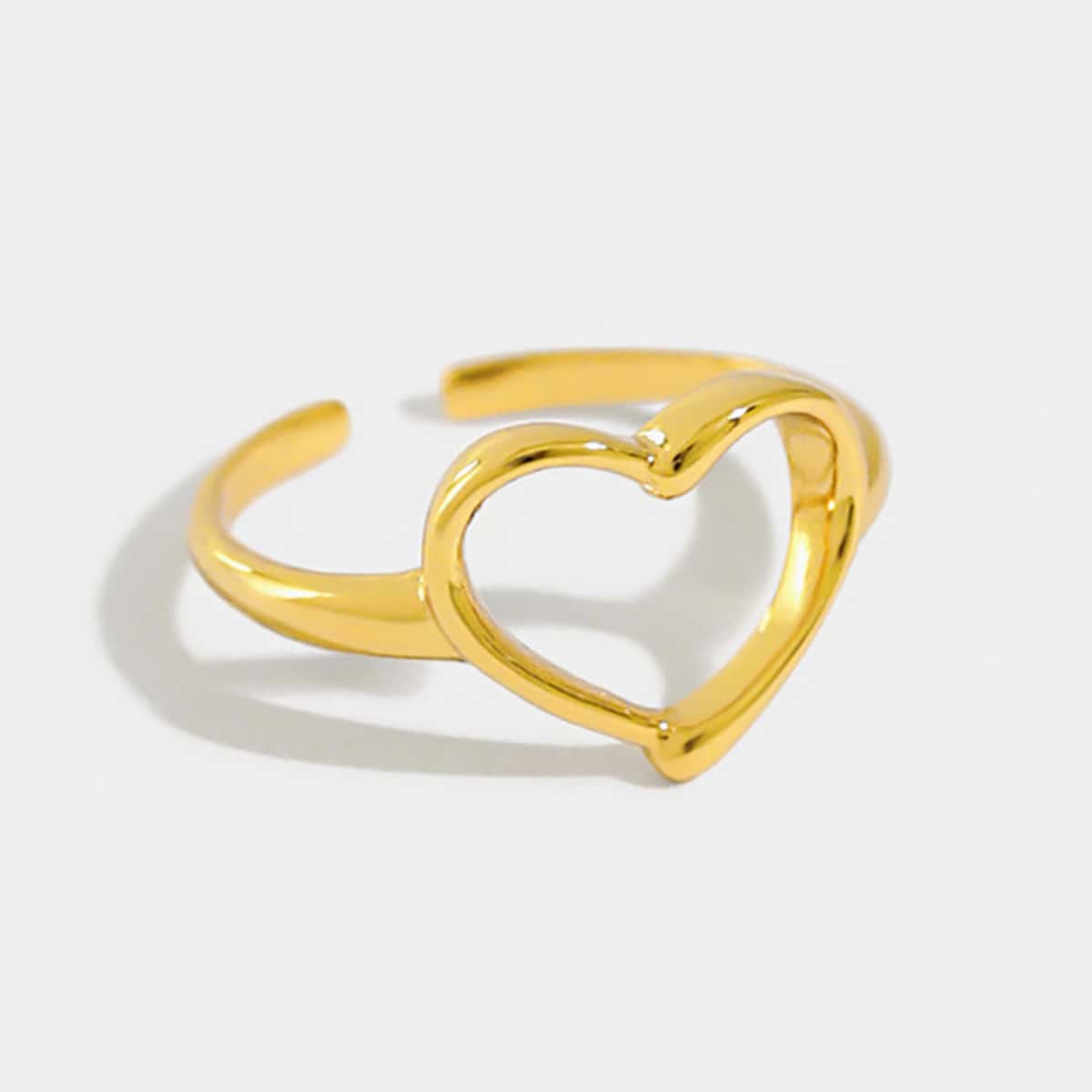

Hollow Out Heart Ring, Gold