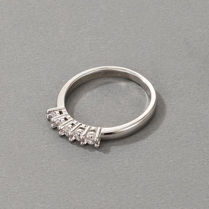 

Rhinestone Decor Ring, Silver