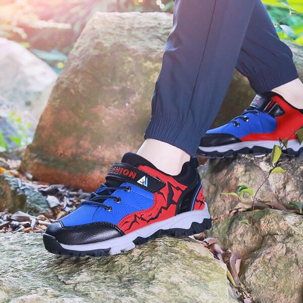

Boys Colorblock Lace-up Front Sneakers, Multicolor