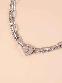 Heart Detail Bracelet - Silver - View 3