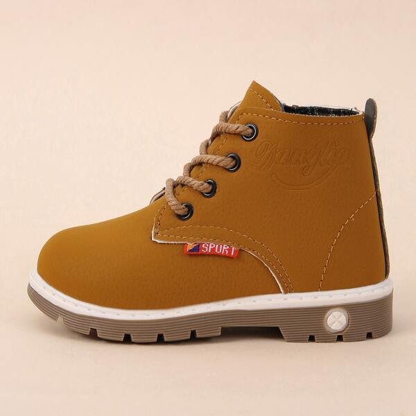 

Toddler Boys Letter Embossed Ankle Boots, Ginger