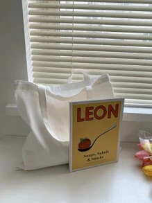 Túi tote - trắng - Xem 2