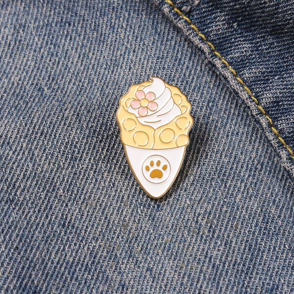 

Брошь с декором мороженого, Многоцветный